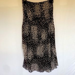 Strapless top sheer dark brown top